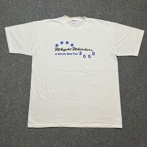 Vintage Weight Watchers 2000 Graphic T Shirt XL White All Sport Single Stitch
